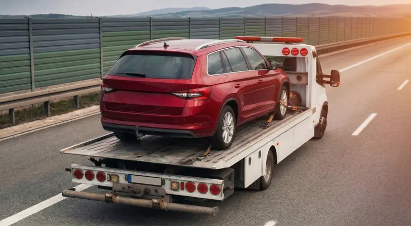 Guincho para carros em Camaçari – carro sendo carregado em plataforma